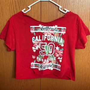 Authentic California cut off/cropped tee